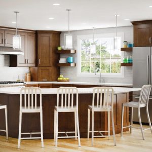 Image shows custom Woodland Cabinetry kitchen