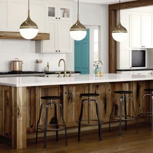 Image shows Woodland cabinetry modern farmhouse cabinetry in off-white